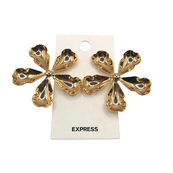 Express Jewelry - Maximalist Bold Statement Flower Earrings by Express